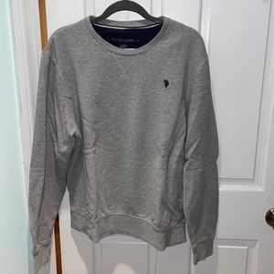 Grey U.S Polo Assn. crewneck sweater